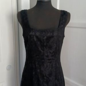 Tahari black lace cocktail dress